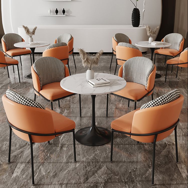 Round Shape Minimalist Dining Table White Fixed Table of Sintered Stone Clearhalo ' dining_table' 'Dining Tables & Seating' 'Dining Tables' 'furn' 'furn_dining_table' 'Furniture' 'furniture_dining_table' 'Kitchen & Dining Furniture' 'kitchen&dining_furn' 'kitchen' 'kitchen_dining_table' 1200x1200_de67adbe-e1bb-496a-b301-8f4bdf5e9a42