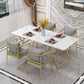 Table de fer et d'ardoise Glam Style Simple Home Living Room Rectangular Dining Table