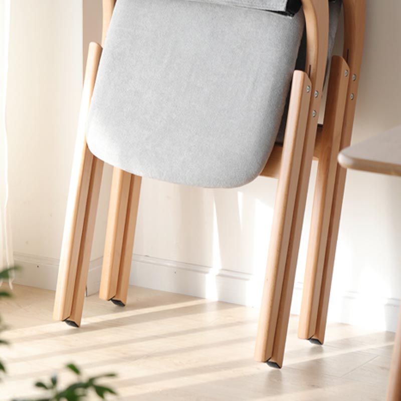 Contemporary Wood Dining Chairs Open Back Dining Side Furniture in Matte Finish for Home