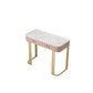 Glam 29.5" High Marble Vanity Dressing Table in Pink with Drawers