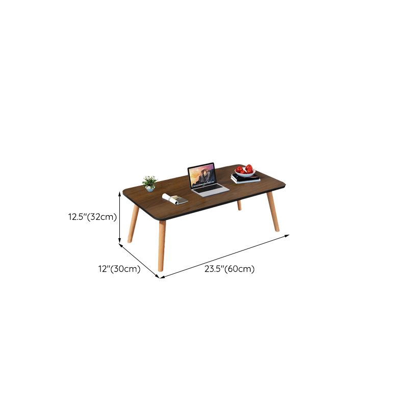 Modern Wood Side Table Bedroom No Distressing End Table with 4 Legs Clearhalo 'Coffee & Accent Tables' 'Coffee Tables' 'coffee_tables' 'furn' 'furn_coffee_tables' 'Furniture' 'Living Room Furniture' 1200x1200_de698e1b-8267-47aa-96a0-a169a10200cb