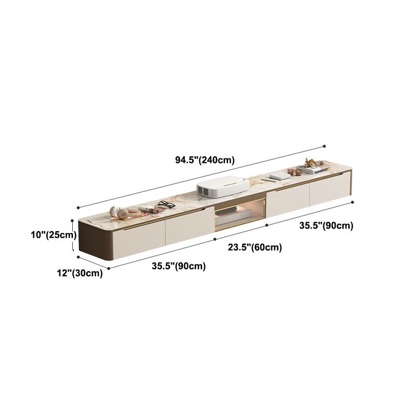 Nordic Rock Plate suspendido TV TV Mesa de té Combinación Luz de pared de lujo montada en la pared