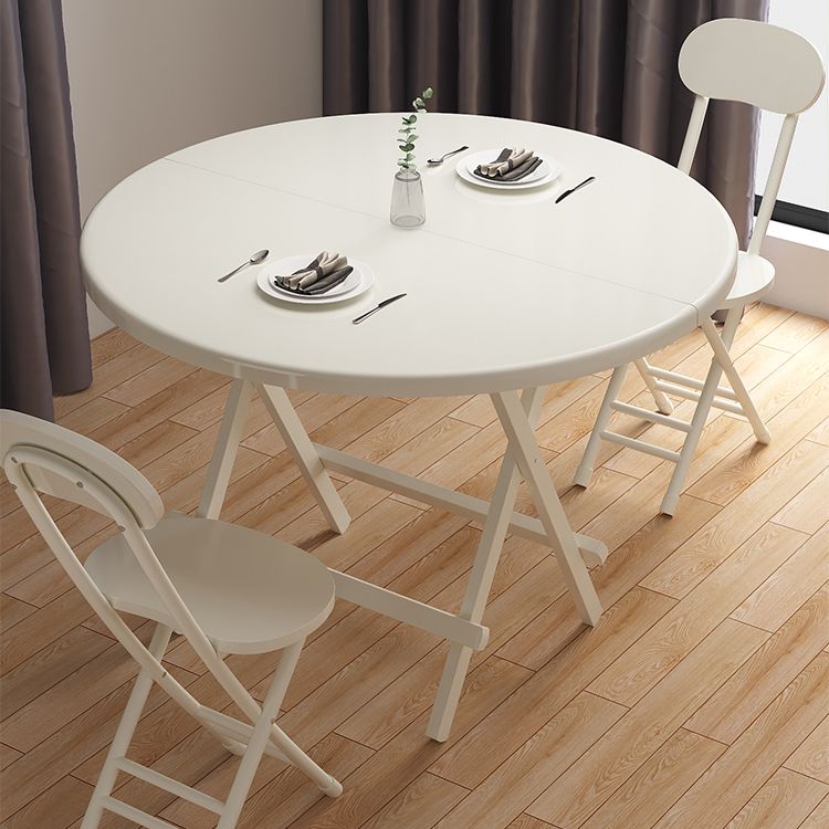 Contemporary Solid Wood Top Dining Room Set with Round Foldable Table Dinette Set Clearhalo 'Dining Room Sets' 'Dining Tables & Seating' 'dining_room_set' 'furn' 'furn_dining_room_set' 'Furniture' 'furniture_dining_room_set' 'Kitchen & Dining Furniture' 'kitchen&dining_furn' 'kitchen' 1200x1200_de6b0daf-0bec-4ccd-b85e-d22507219e2a