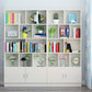 Bibliothèque standard de librairie moderne à l'arrière fermé en bois moderne avec porte