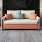 Faux leather Sofa Bed in Orange 37.40" Wide Beige Sleeper Sofa