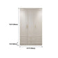 Contemporary White Storage Cabinet Hinged Door Cabinet with Drawers