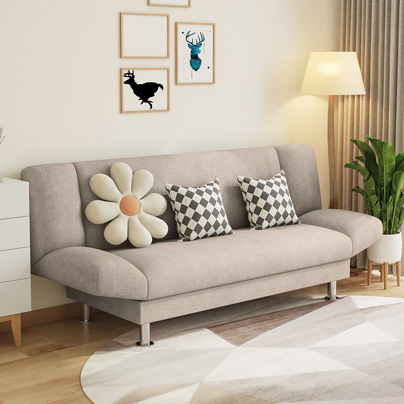 29.52" H Linen Armless Convertible Sleeper Sofa for Living Room