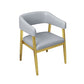 Glam Upholstered Dining Chair Open Back Dining Chair in Grey