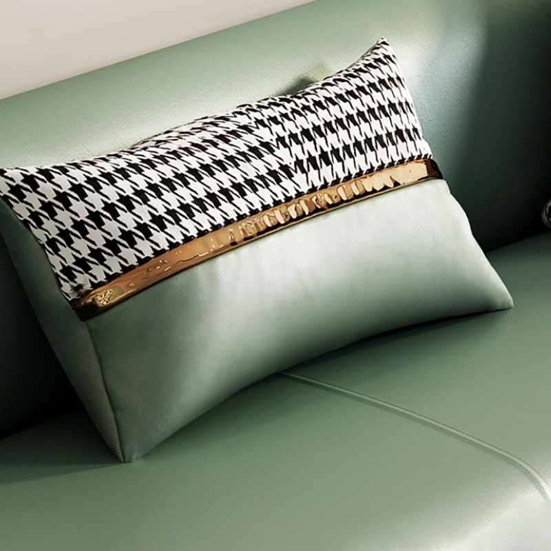 Contemporary Faux Leather Tight Back Tuxedo Arm Living Room Standard Settee