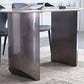 Modern Rectangle Shape Sintered Stone Dining Table Kitchen Dining Table with Double Pedestal Clearhalo ' dining_table' 'Dining Tables & Seating' 'Dining Tables' 'Furniture' 'furniture_dining_table' 'Kitchen & Dining Furniture' 'kitchen&dining_furn' 'kitchen' 'kitchen_dining_table' 1200x1200_de726bc9-7d20-4c55-a7c9-f5f2e559c115