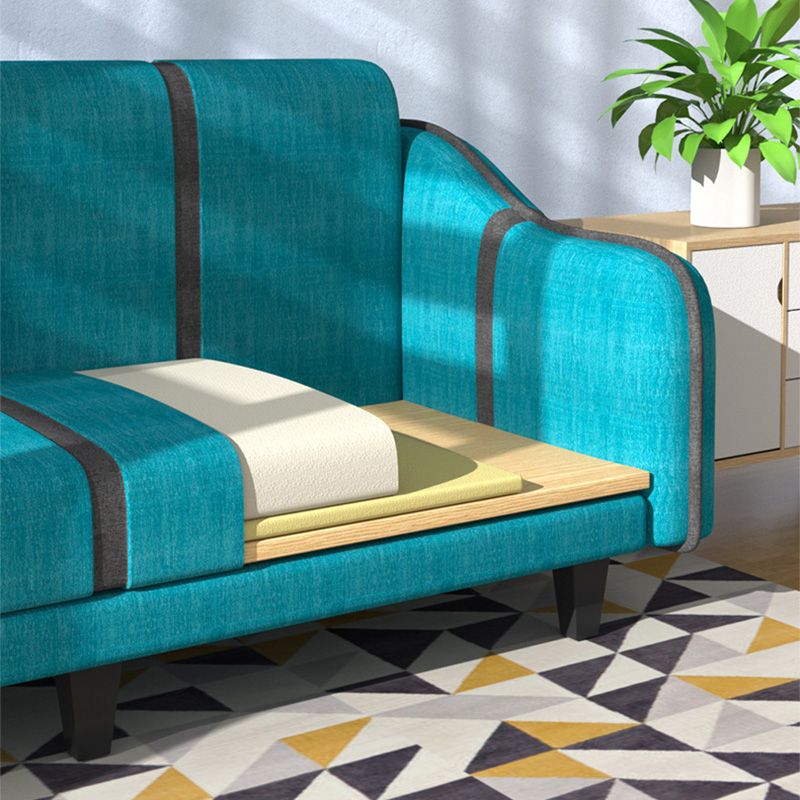 Dormeur contemporain avec 2 oreillers et six jambes noires pour l'appartement et le salon