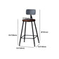 Indoor Industrial Style Wood Top Barstool Metal 4 Legs Bar Stool with Pedal Clearhalo 'Bar Furniture' 'Bar Stools' 'bar_stools' 'furn' 'furn_bar_stools' 'Furniture' 'Kitchen & Dining Furniture' 1200x1200_de734155-5c7e-4dc8-9410-65a650bc3c72