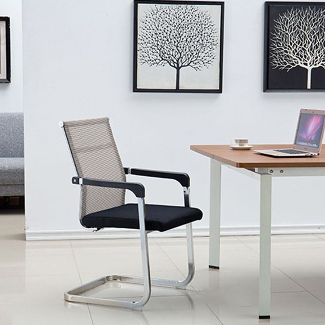 Contemporary Ergonomic Office Chair No Wheels Fixed Arms Task Chair Clearhalo 'furn' 'furn_office_chair' 'Furniture' 'Office Chairs' 'Office Furniture' 'office_chair' 1200x1200_de73f757-c02e-410f-b874-1acf2f6ac972
