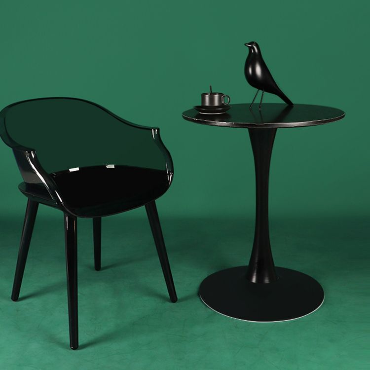 Scandinavian Style Plastic Chair Kitchen Solid Back Single Dining Arm Chair Clearhalo ' kitchen&dining_furn' 'Dining Chairs' 'Dining Tables & Seating' 'dining_chair' 'Furniture' 'furniture_dining_chair' 'Kitchen & Dining Furniture' 'kitchen' 1200x1200_de743b1d-0be6-4466-afa8-8af1eae233b8