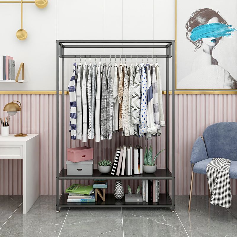 Eenvoudige hal boominvoerway metalen zwarte hal staan ​​stabiele zaalstandaard