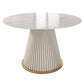 Round Sintered Stone White Dining Table Simplicity Pedestal Table for Dining Room Clearhalo ' dining_table' 'Dining Tables & Seating' 'Dining Tables' 'Furniture' 'furniture_dining_table' 'Kitchen & Dining Furniture' 'kitchen&dining_furn' 'kitchen' 'kitchen_dining_table' 1200x1200_de76ac1f-65b4-4cbe-b61f-c752cbd53d70