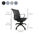 Modern Desk Chair Mesh Swivel Computer Chair High-Back Chair with Wheels