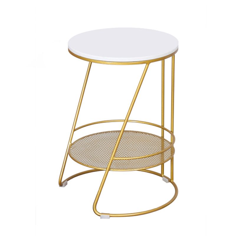 Table de nuit de 18 pouces de haut en métal ouvert en métal 1 étagère avec les jambes