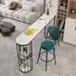 Industrial Black Iron Bar Table Marble White Top Specialty 41.3"H Bistro Table Clearhalo 'Bar Furniture' 'Bar Tables' 'bar_tables' 'furn' 'furn_bar_tables' 'Furniture' 'furniture_bar_tables' 'Kitchen & Dining Furniture' 1200x1200_de791cbe-3ad9-4fce-b703-1d90c1dd751a