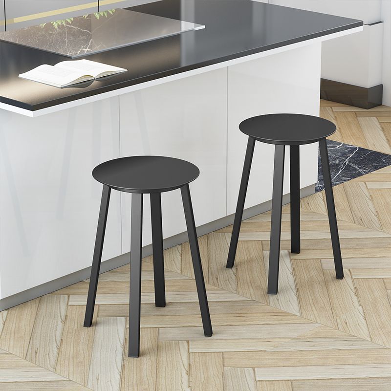 Modern Design Backless Swivel Barstools for Home Armless Stools with Metal Base Clearhalo 'Bar Furniture' 'Bar Stools' 'bar_stools' 'furn' 'furn_bar_stools' 'Furniture' 'furniture_bar_stools' 'Kitchen & Dining Furniture' 1200x1200_de7a4b10-b3ca-48b1-9969-9798e227a9aa