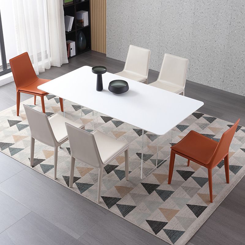 Faux Leather Dining Room Chair Modern Upholstered Dining Side Chair