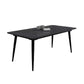 Contemporary Rectangle Dining Table Sintered Stone Dining Table in Black Clearhalo 'Dining Tables & Seating' 'Dining Tables' 'dining_table' 'furn' 'furn_dining_table' 'Furniture' 'Kitchen & Dining Furniture' 1200x1200_de7b1d98-d4e1-4151-9a2e-866a2d362e32