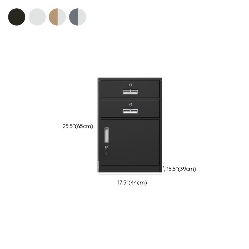 Contemporary File Cabinet Steel Frame Fireproof Vertical File Cabinet with Lock Clearhalo 'Filing Cabinets' 'filling_cabinets' 'furn' 'furn_filling_cabinets' 'Furniture' 'Office Furniture' 1200x1200_de7b62d5-07b8-4599-9e2d-3ead9c68910e