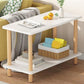 Modern Wooden 4 Legs End Table Rectangular Table with Storage