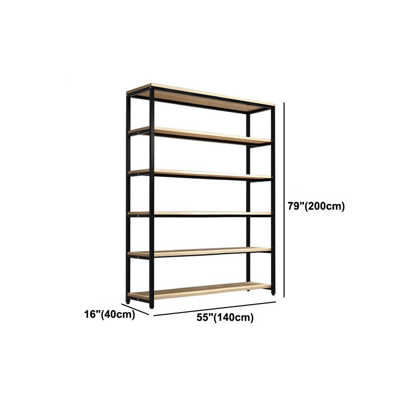 Metal Etagere Bookcase Industrial Open Back Book Shelf with Shelves for Office and Home Clearhalo 'Bookcases' 'Furniture' 'furniture_bookcases' 'kitchen' 'kitchen_bookcases' 'Living Room Furniture' 'Office Furniture' 1200x1200_de7c32db-bd41-4d8b-b7c4-5b2d7fe37f01