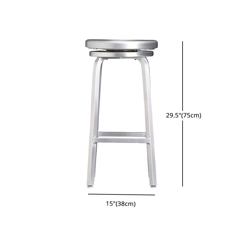 Metal Bar Chair Modern Restaurant With Foot Aluminum Alloy Counter Stool Simple Cafe Clearhalo 'Bar Furniture' 'Bar Stools' 'bar_stools' 'furn' 'furn_bar_stools' 'furniture_bar_stools' 'Kitchen & Dining Furniture' 'kitchen&dining_furn' 'kitchen' 'kitchen_furn' Furniture' 1200x1200_de7c5f9b-5a05-4798-b396-3433ad4f3846