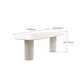 White Home Simplicity Fixed Table Sintered Stone Dining Room Desk