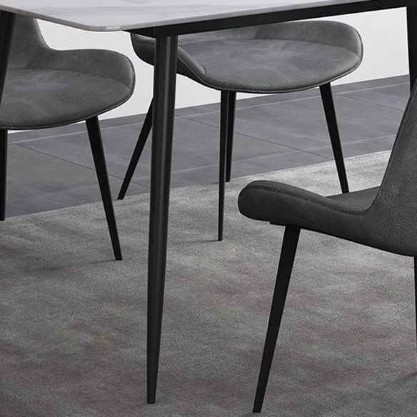 Kitchen Modern Sintered Stone Top Dinette Set with 4 Legs Table Dining Room Furniture Clearhalo 'Dining Room Sets' 'Dining Tables & Seating' 'dining_room_set' 'furn' 'furn_dining_room_set' 'Furniture' 'furniture_dining_room_set' 'Kitchen & Dining Furniture' 'kitchen&dining_furn' 'kitchen' 1200x1200_de7f38b5-0dc8-4d78-958f-a58d441c0d20