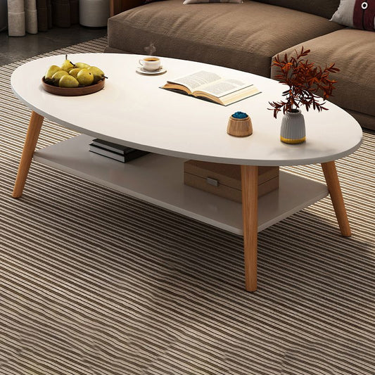 Modern Wood Cocktail Table 4 Legs Coffee Table with Storage Shelf Clearhalo 'Coffee & Accent Tables' 'Coffee Tables' 'coffee_tables' 'furn' 'furn_coffee_tables' 'Furniture' 'Living Room Furniture' 1200x1200_de7f9f61-0284-40f4-a5cf-eb066beccbcd