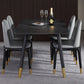 Designer Style Rectangle Dining Set 1/2/5/7 Pieces Sintered Stone Top Wooden Table Set Clearhalo 'Dining Room Sets' 'Dining Tables & Seating' 'dining_room_set' 'furn' 'furn_dining_room_set' 'Furniture' 'Kitchen & Dining Furniture' 1200x1200_de814fc7-47b0-4af8-8ab0-aaa0465750fb