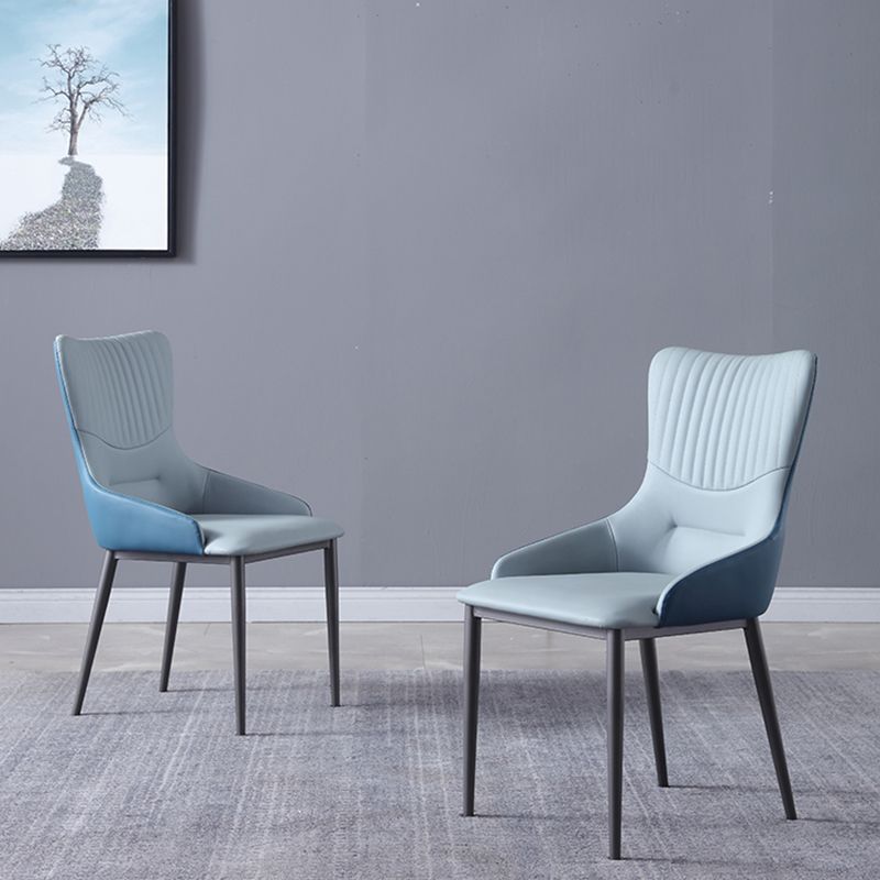Contemporary Kitchen Chairs Dining Arm Side Chairs with Metal Legs