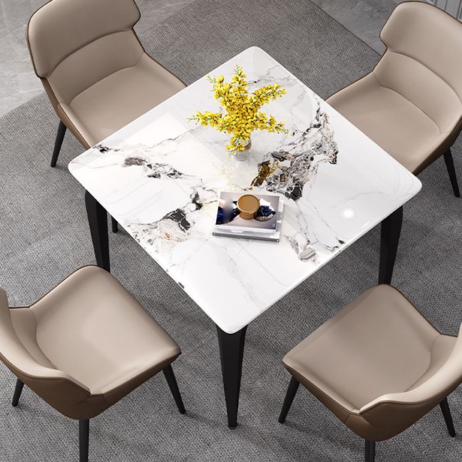 Industrial Sintered Stone Dining Table Metal Dining Table for Dining Room Clearhalo 'Dining Tables & Seating' 'Dining Tables' 'dining_table' 'furn' 'furn_dining_table' 'Furniture' 'furniture_dining_table' 'Kitchen & Dining Furniture' 1200x1200_de820e61-c4b4-4021-a832-a104cb04e6c4