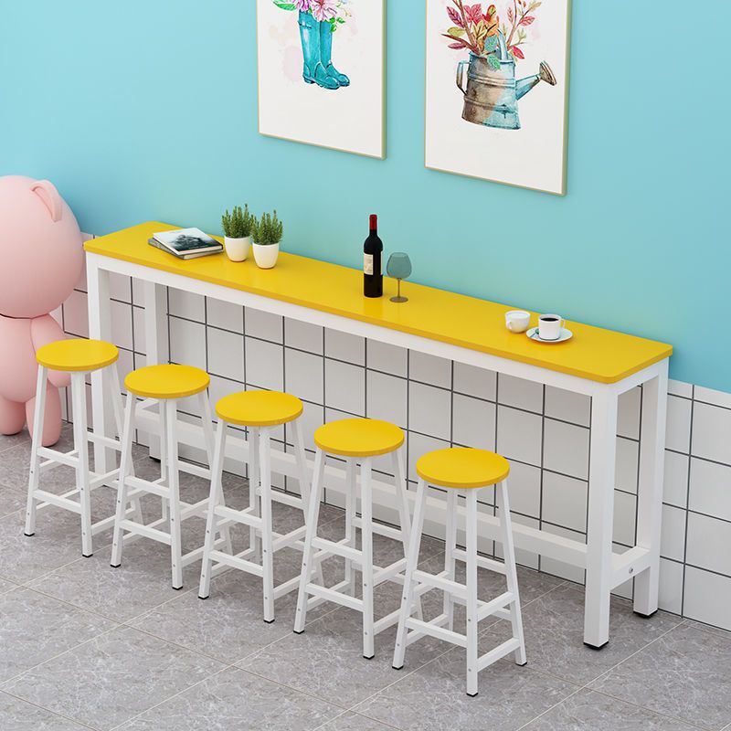 Table de salle à manger de bar d'intérieur contemporaine Table de comptoir rectangulaire
