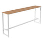 Modern Metal Trestle Bistro Bar Desk Rectangle Outdoor Footrest Bar Stool Table Clearhalo 'Bar Furniture' 'Bar Tables' 'bar_tables' 'Furniture' 'furniture_bar_tables' 'Kitchen & Dining Furniture' 'kitchen&dining_furn' 'kitchen' 1200x1200_de83e252-49f4-4de9-a2ae-5c51484e9a86