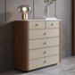 Commode contemporaine en pierre de 15,6 pouces de largeur avec 6 tiroirs