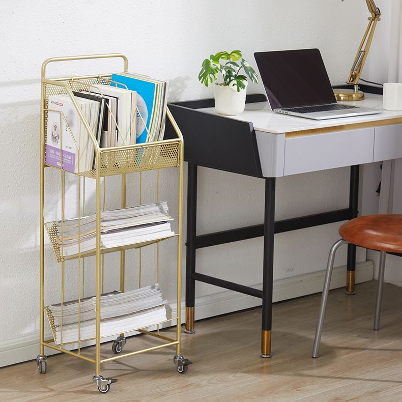 13.8"L Glam Style Bookcase Open Back Shelf Bookcase for Office and Study Room Clearhalo 'Bookcases' 'furn' 'furn_bookcases' 'Furniture' 'furniture_bookcases' 'Office Furniture' 1200x1200_de86bef8-74d7-4e1d-bc73-8591399492f6