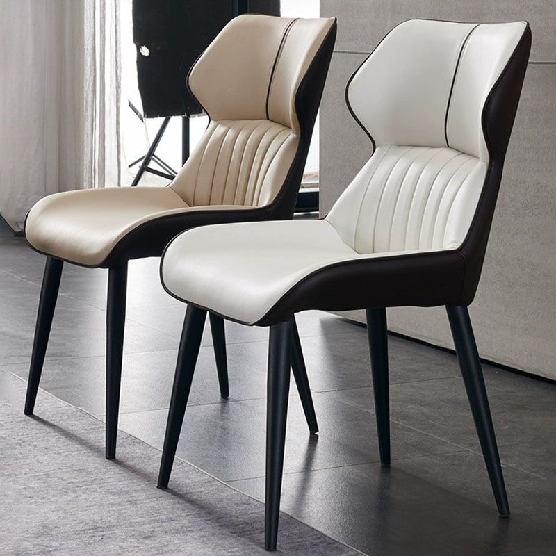 Contemporary Dining Chair Kitchen Arm Side Chair with Metal Legs Clearhalo 'Dining Chairs' 'Dining Tables & Seating' 'dining_chair' 'furn' 'furn_dining_chair' 'Furniture' 'Kitchen & Dining Furniture' 1200x1200_de876543-b1f2-4196-963e-17b0fed52bd4