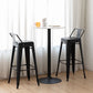 Nordic Armless Backrest Counter Stool Iron Cafe Bar Stool with Seat and Pedal