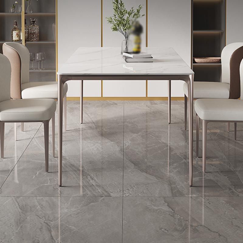 White and Purple Dining Table Modern Stone and Metal Dining Room Table Clearhalo 'Dining Tables & Seating' 'Dining Tables' 'dining_table' 'Furniture' 'furniture_dining_table' 'Kitchen & Dining Furniture' 1200x1200_de89de05-9b70-48cf-bd20-c393da40c350