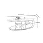 Oval Coffee Table with Stainless Steel Base Made of Rock Sheet