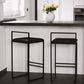 Modern Armless Backrest Counter Stool Iron Cafe Bar Stool with Cushion and Pedal Clearhalo 'Bar Furniture' 'Bar Stools' 'bar_stools' 'furn' 'furn_bar_stools' 'Furniture' 'furniture_bar_stools' 'Kitchen & Dining Furniture' 1200x1200_de8b401b-d033-4dc6-bf0a-2c7285909928
