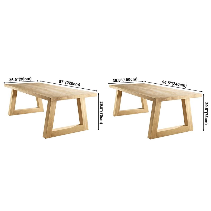 Rectangle Wood Dining Table Modern Pine Table in Nature with Double Pedestal Clearhalo ' dining_table' 'Dining Tables & Seating' 'Dining Tables' 'furn' 'furn_dining_table' 'Furniture' 'furniture_dining_table' 'Kitchen & Dining Furniture' 'kitchen&dining_furn' 'kitchen' 'kitchen_dining_table' 1200x1200_de8c1597-c9c3-43c2-80d8-fdcbbdffa3db