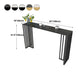 Modern Iron Bar Dining Table with Stone Top Rectangle Indoor Bistro Table Clearhalo 'Bar Furniture' 'Bar Tables' 'bar_tables' 'furn' 'furn_bar_tables' 'Furniture' 'furniture_bar_tables' 'Kitchen & Dining Furniture' 1200x1200_de8c3d69-9e40-488e-9cad-56f7d2273193