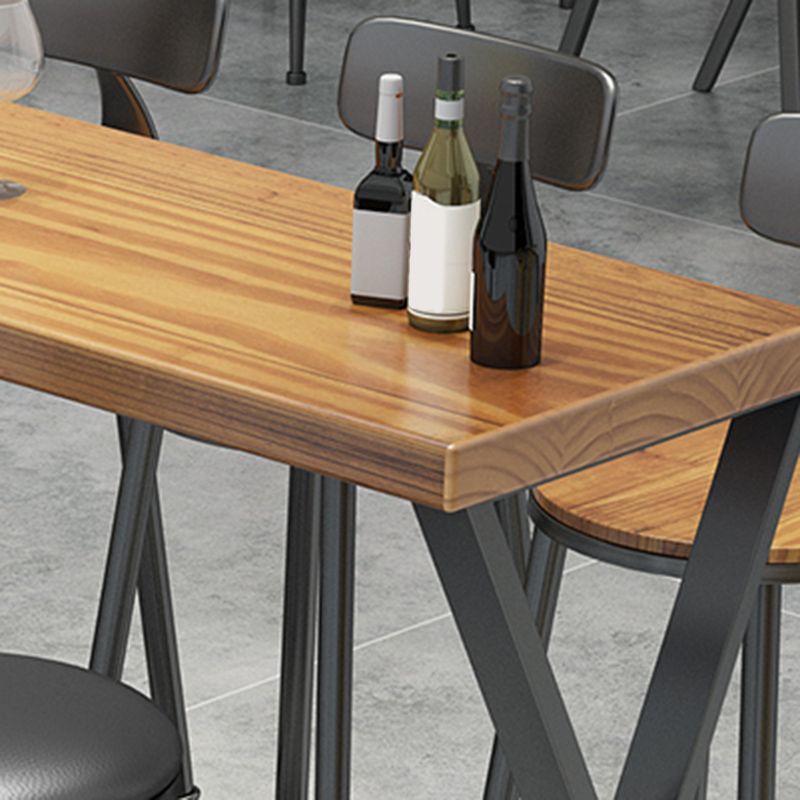 Glam Bar-height Table Solid Wood Top Pub Table for Patio Use Clearhalo 'Bar Furniture' 'Bar Tables' 'bar_tables' 'furn' 'furn_bar_tables' 'Furniture' 'Kitchen & Dining Furniture' 1200x1200_de8db7fe-8faa-4aa4-b3d9-6ac4fa9c6d31