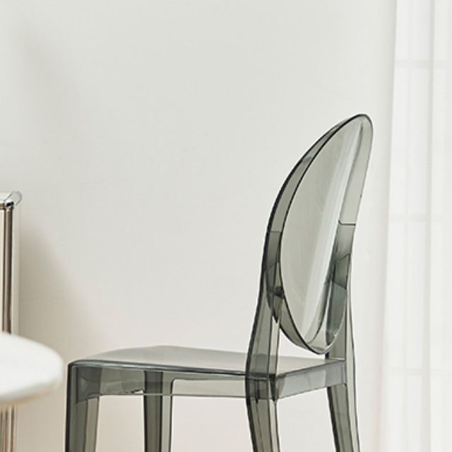 Zeitgenössischer Esszimmer Plastik König Louis Back Essstuhl