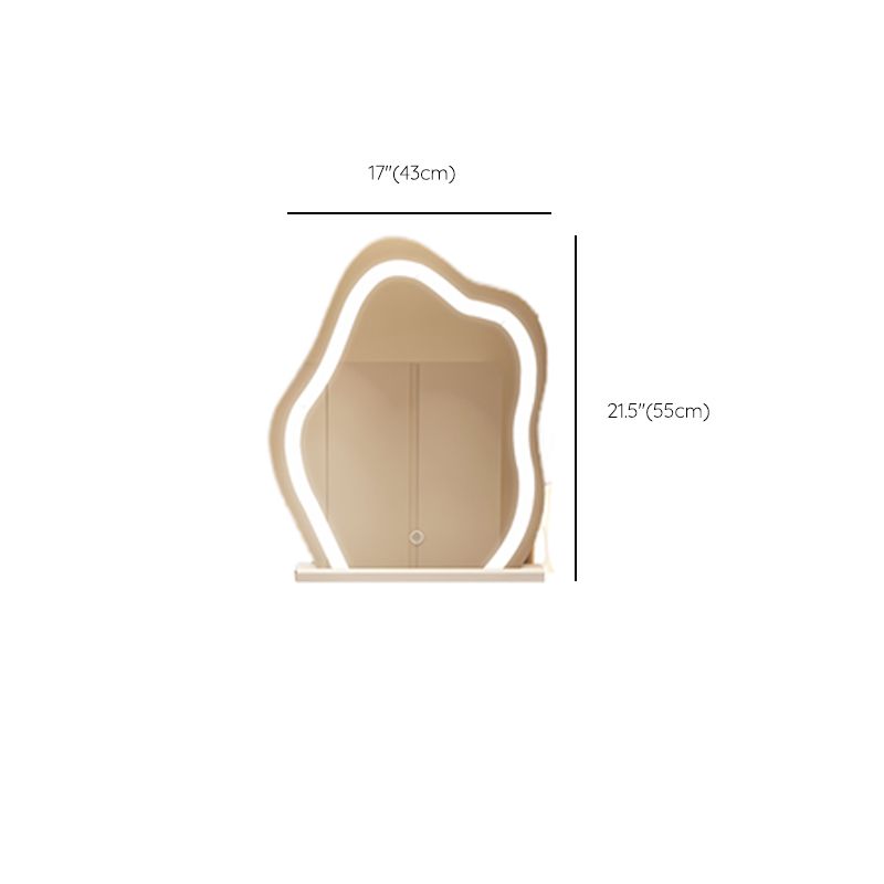 Glam Stone Make-up Vanity Dressing Bedroom Table Stool Set with Drawer